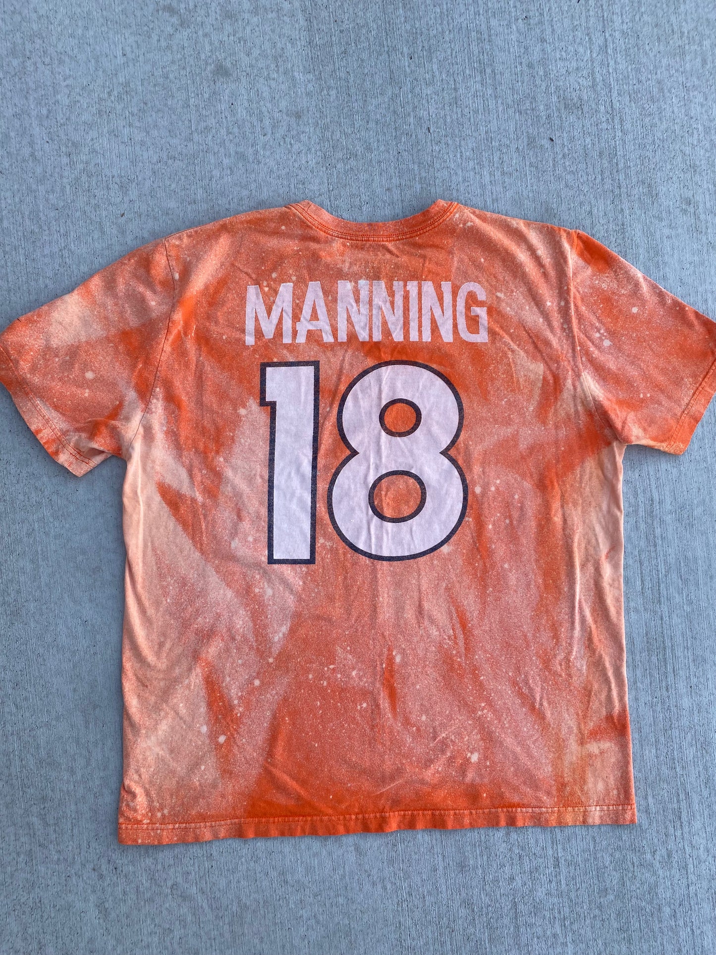 Orange Broncos Acid Wash