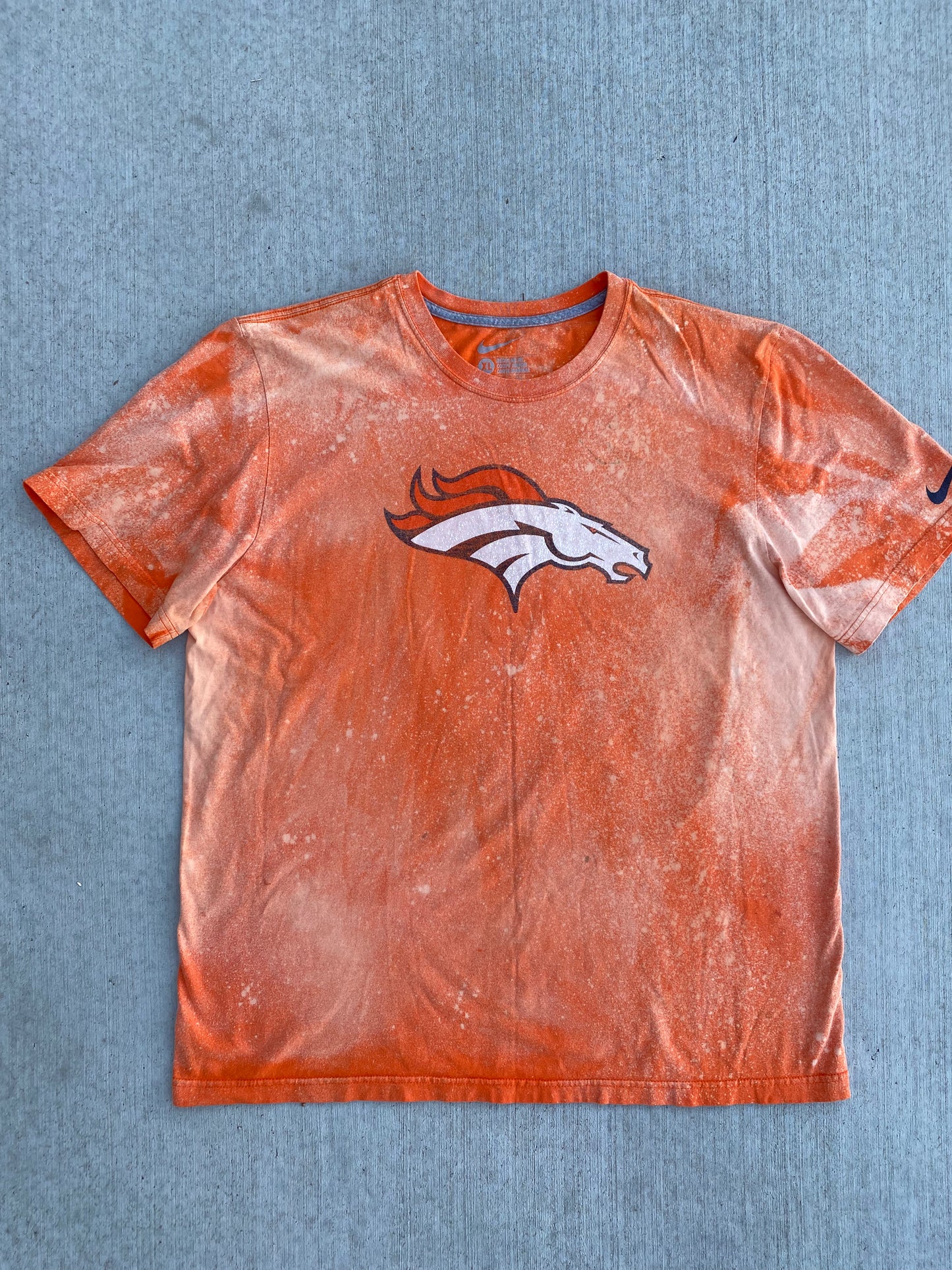 Orange Broncos Acid Wash