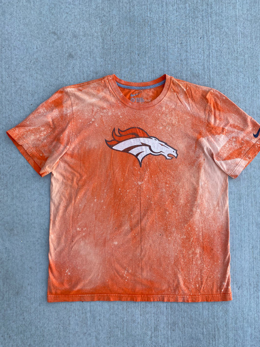 Orange Broncos Acid Wash
