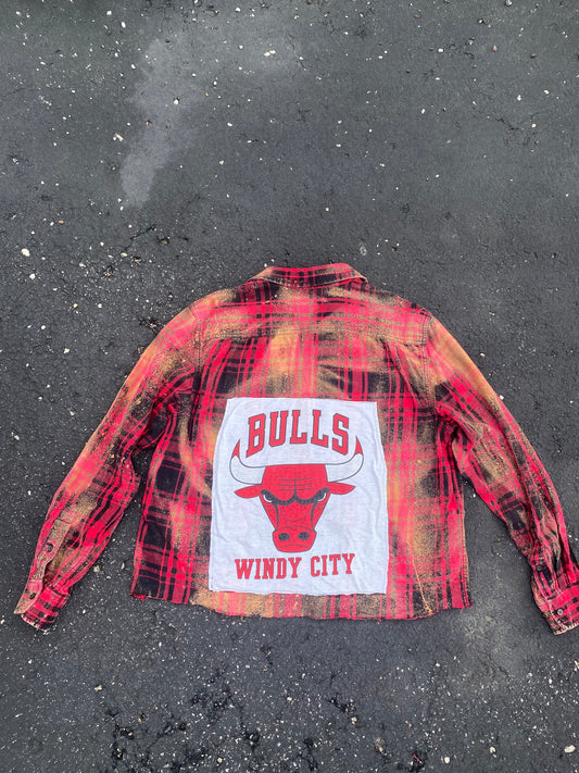 Chicago Bulls Acid Wash w/ Rhinestone Detail